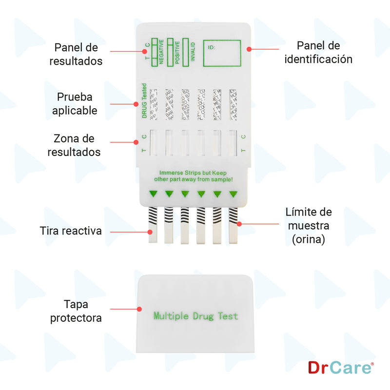 Pruebas Antidoping para Detección de Drogas 12 Parámetros