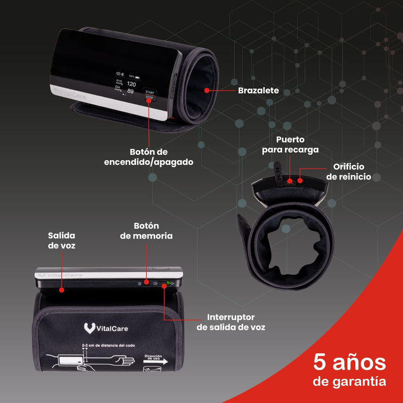 Baumanómetro Digital De Brazo Recargable y Con Resultados Por Voz Premium YE680B