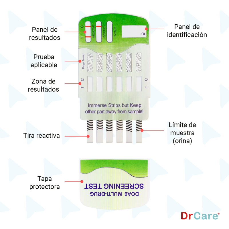 Pruebas Antidoping para Detección de Drogas 6 Parámetros