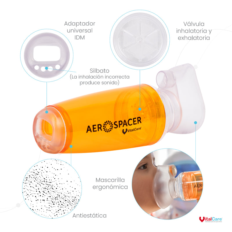 Aerocámara Premium Aerospacer con mascarilla - Lactante