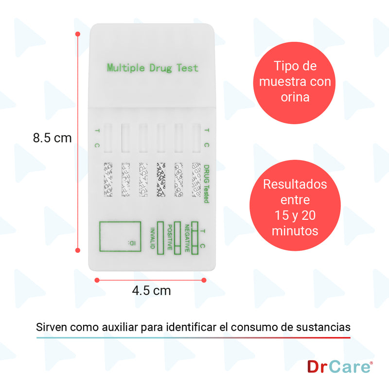 Pruebas Antidoping para Detección de Drogas 12 Parámetros