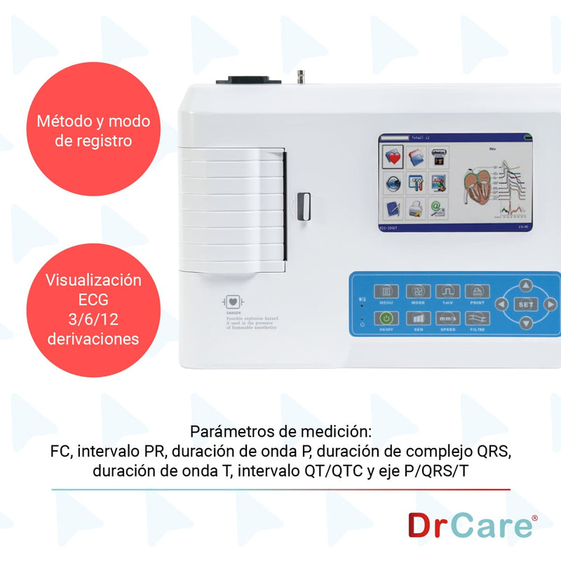 Electrocardiógrafo Con Impresión Térmica Para Uso Veterinario
