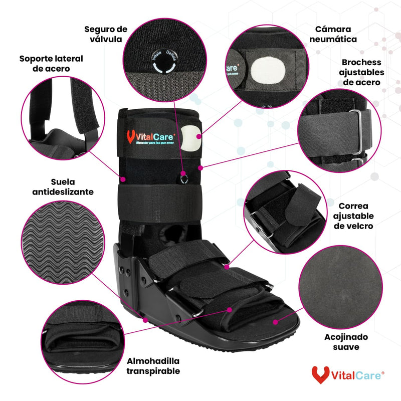 Bota Walker Neumática Corta con Cámara de Aire