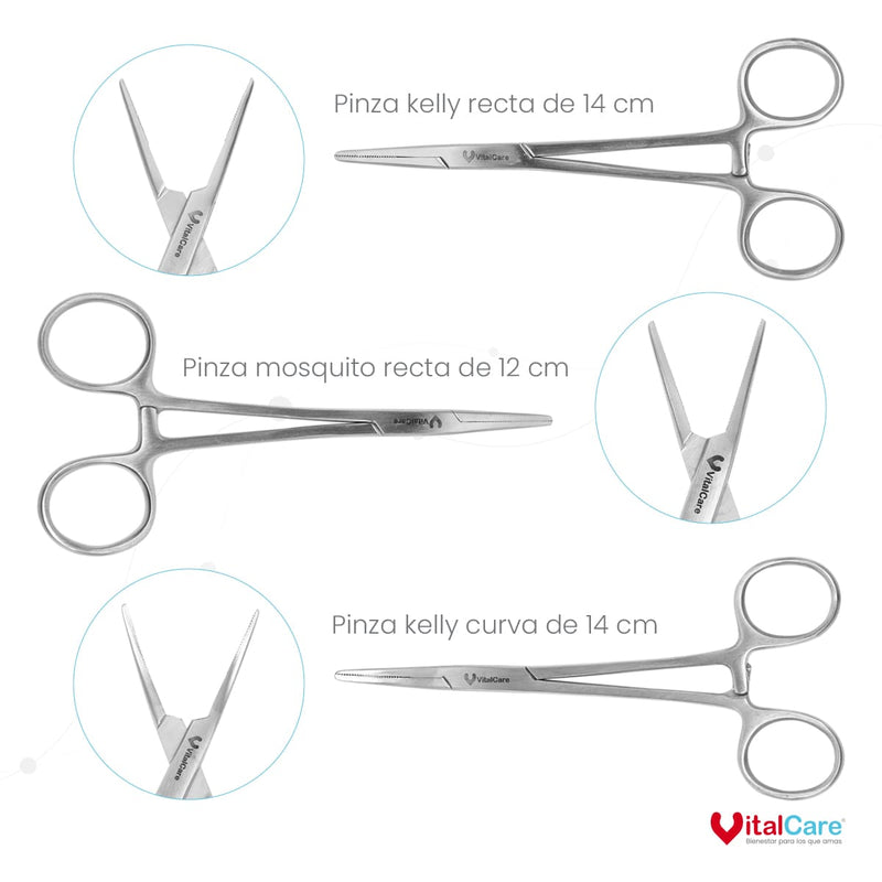 Estuche De Disección 20 Piezas De Acero Inoxidable
