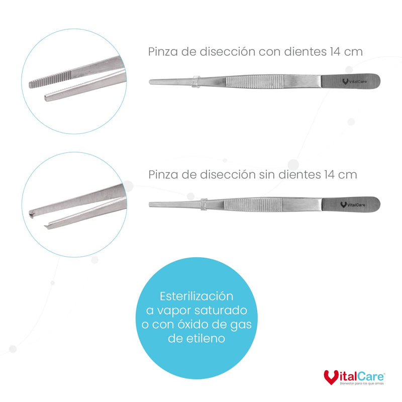 Estuche De Disección 20 Piezas De Acero Inoxidable
