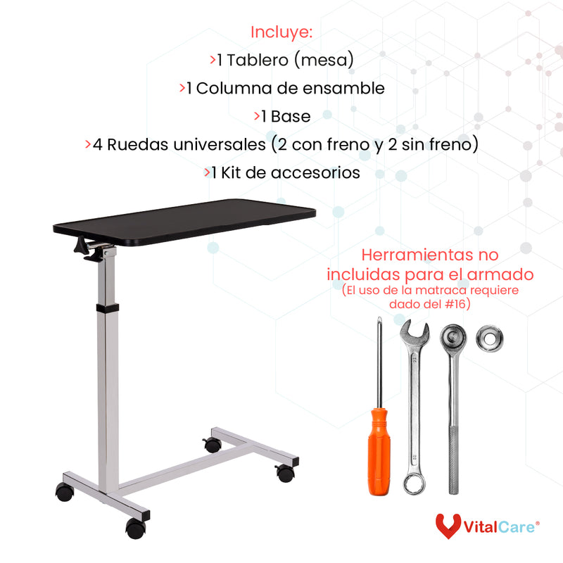 Mesa Fija Premium Para Cama De Hospital