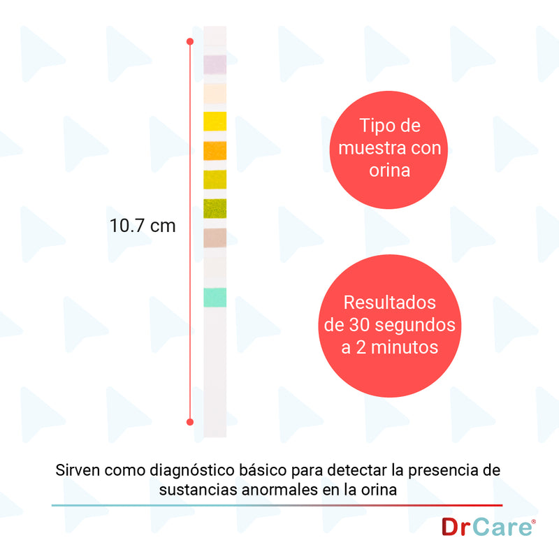 Tiras Reactivas para Análisis de Orina 10 Parámetros Nova Test 100 Piezas