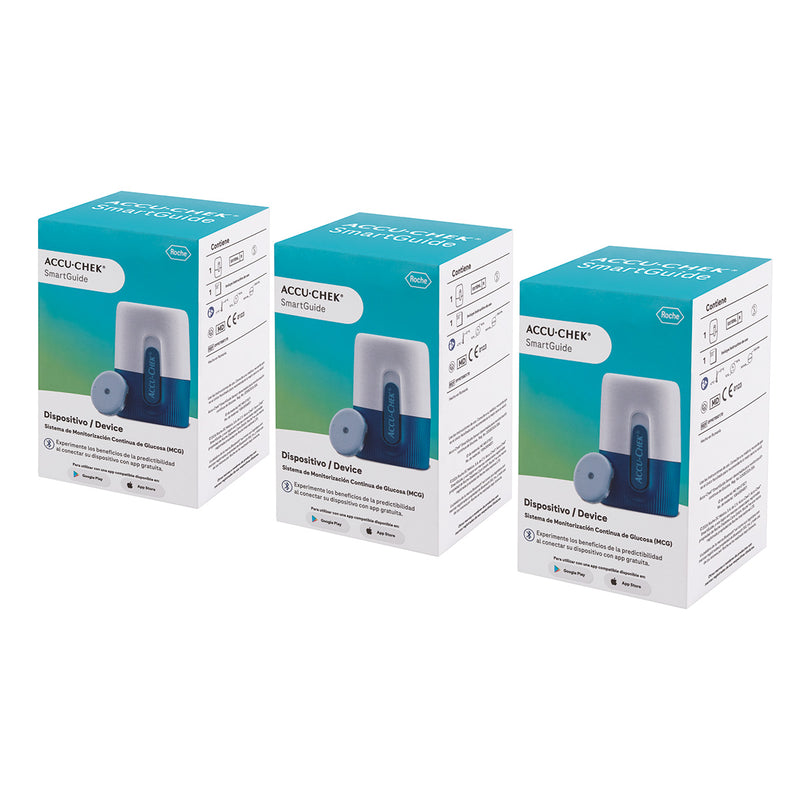Sensor de Monitoreo Continuo de Glucosa SmartGuide Accu-Chek 3 Piezas