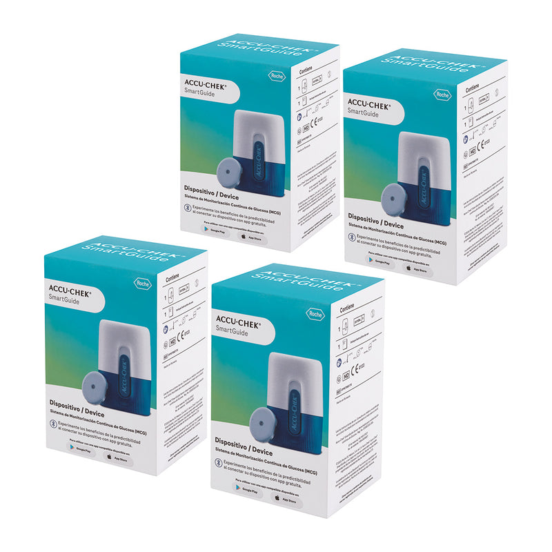 Sensor de Monitoreo Continuo de Glucosa SmartGuide Accu-Chek 4 Piezas