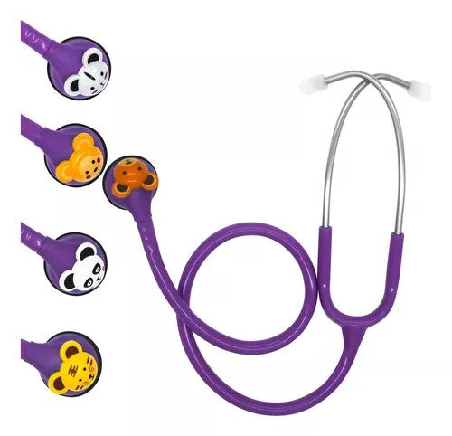 Estetoscopio Pediátrico con 5 Caritas Intercambiables Medstar