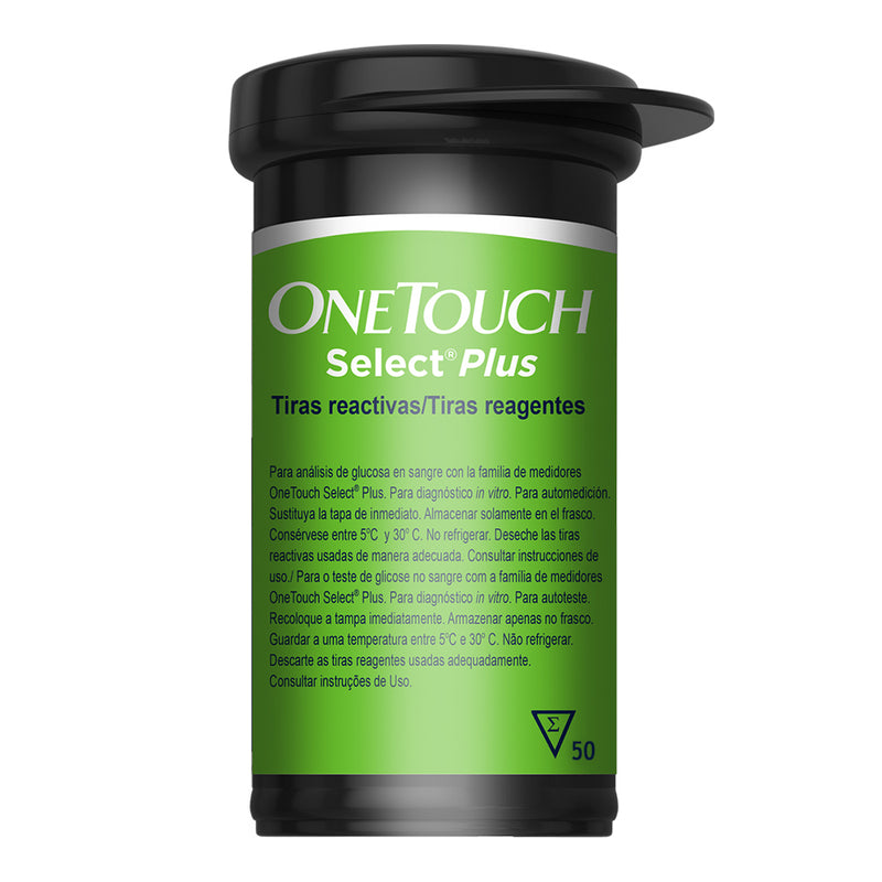 Tiras Reactivas Select Plus Flex  50 Piezas OneTouch