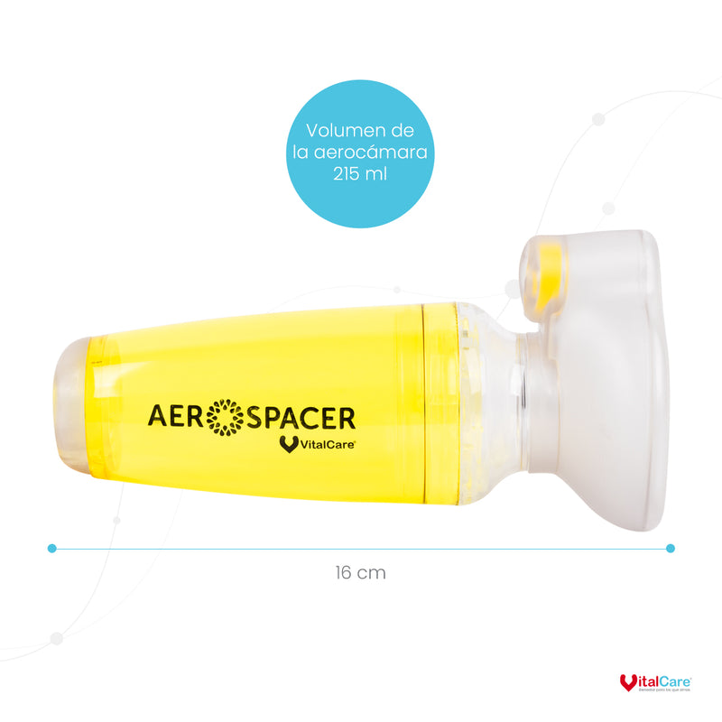 Aerocámara Premium Aerospacer con mascarilla y boquilla - Infantil