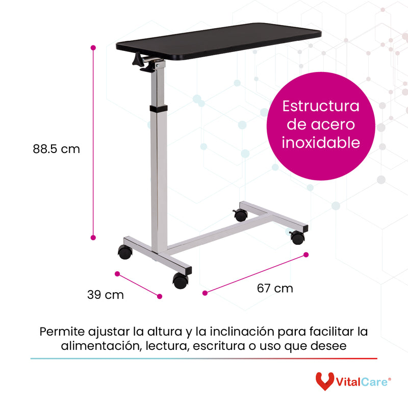 Mesa Fija Premium Para Cama De Hospital