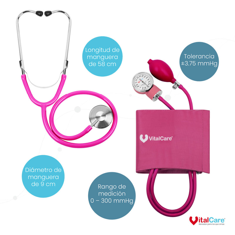 Kit Esfigmomanómetro Aneroide + Estetoscopio Simple
