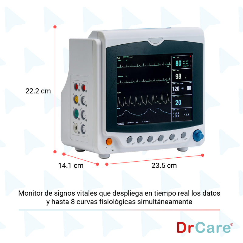 Monitor De Signos Vitales Pantalla de 8" Para Uso Veterinario