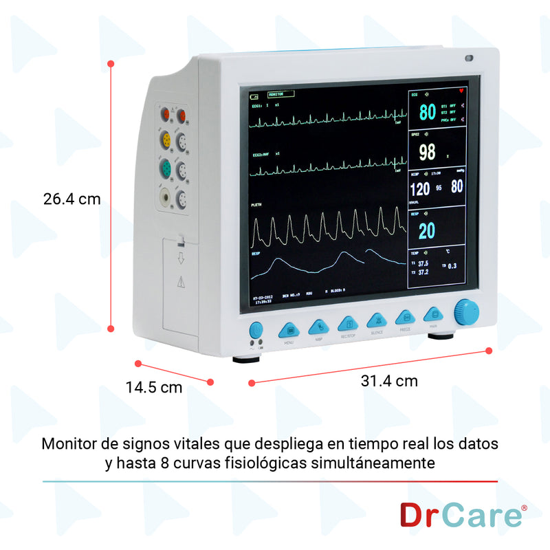 Monitor De Signos Vitales Pantalla de 12" Uso Veterinario