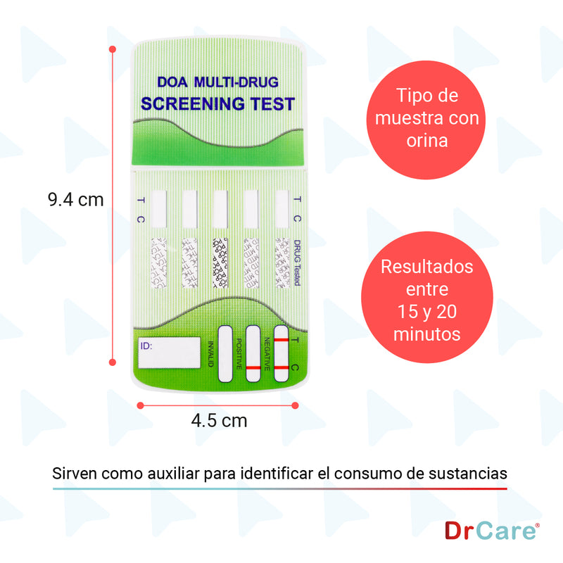 Pruebas Antidoping para Detección de Drogas 10 Parámetros