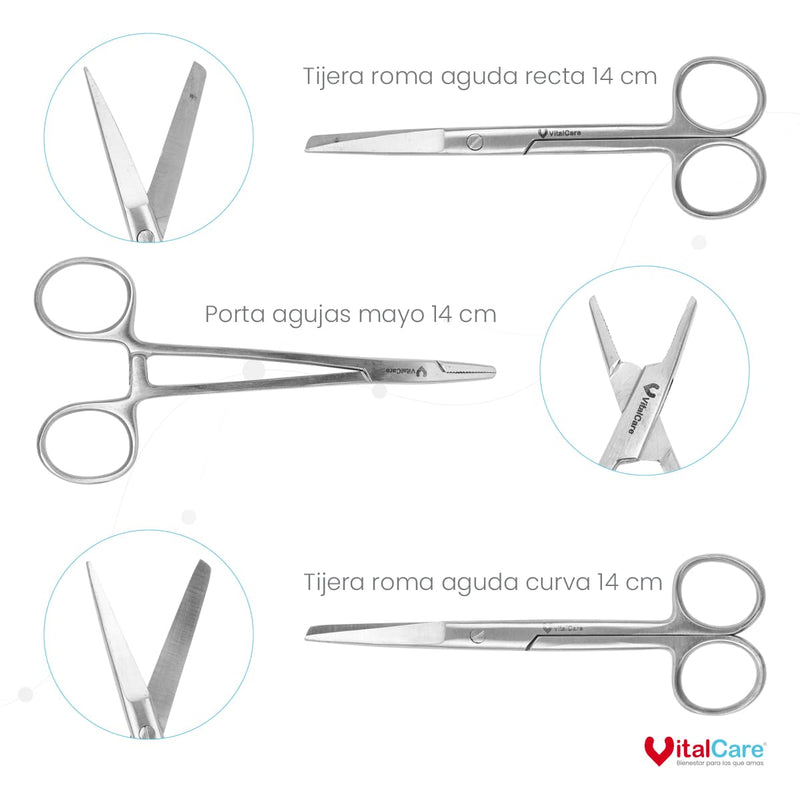 Estuche De Disección 20 Piezas De Acero Inoxidable