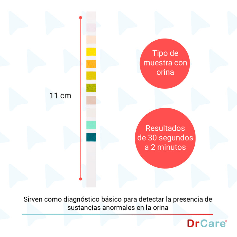 Tiras Reactivas para Análisis de Orina 11 Parámetros Nova Test 100 Piezas