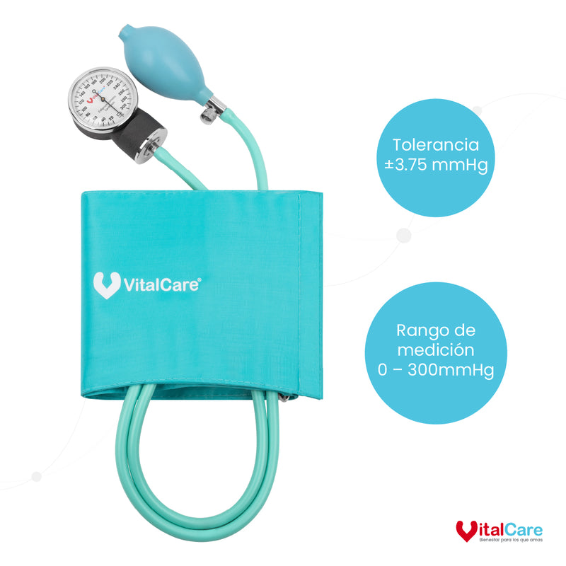 Baumanómetro Aneroide Colección Menta Con Brazalete Amplio