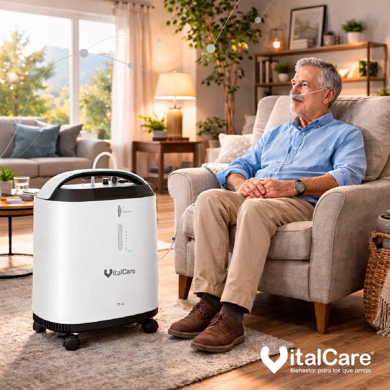 Concentrador de Oxígeno 7F-6 con Nebulizador VitalCare