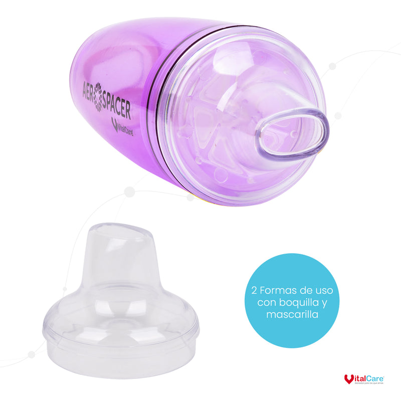Aerocámara Premium Aerospacer con mascarilla y boquilla - Juvenil