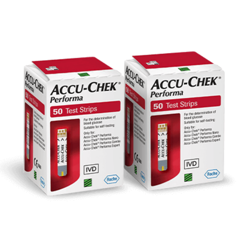 Kit De 100 Tiras Reactivas Accu-chek Performa