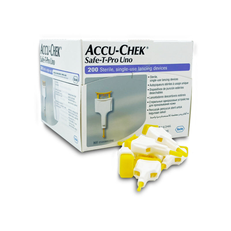 Lancetas Accu-Chek Safe T Pro Uno 200 piezas