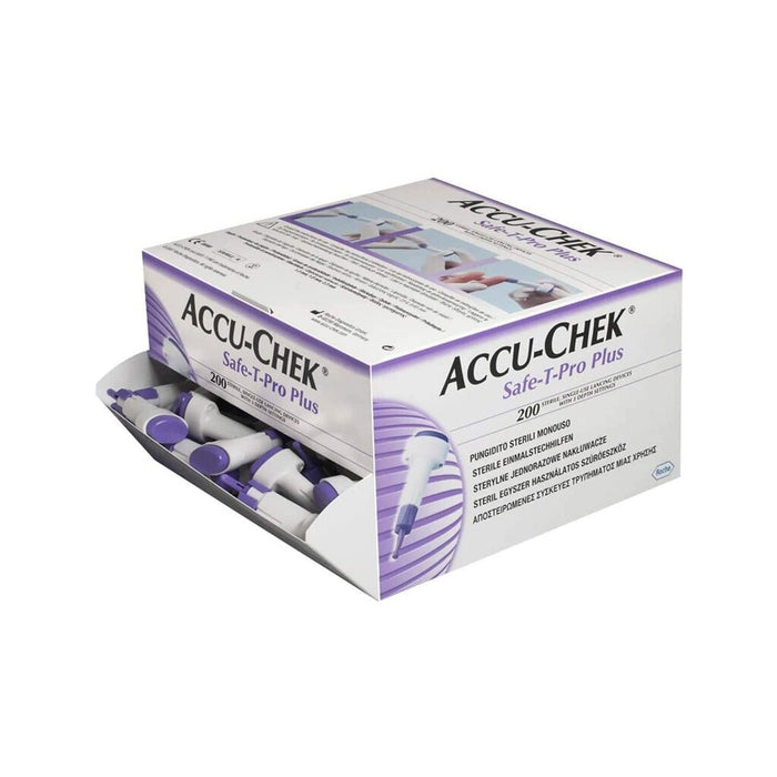 Lancetas Accu-Chek Safe T Pro Plus 200 piezas