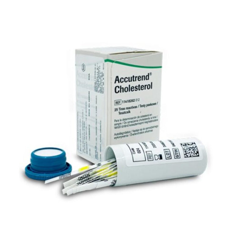 Tiras Accutrend Colesterol 25 piezas.