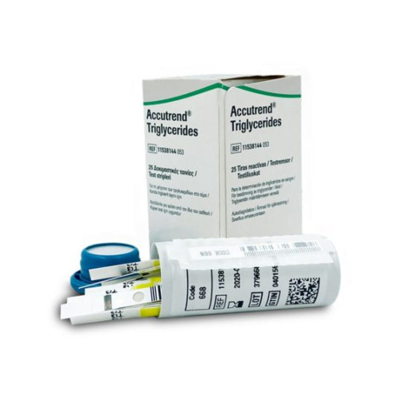 Tiras Reactivas Accutrend Triglicéridos 25 piezas