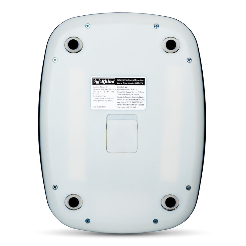 Báscula Digital Inoxidable De Cocina 1 g hasta 5 Kg - Rhino