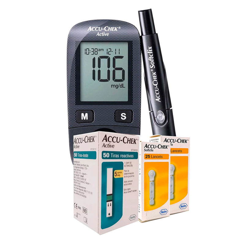 Kit Accu-Chek Active 50 Tiras + 50 Lancetas