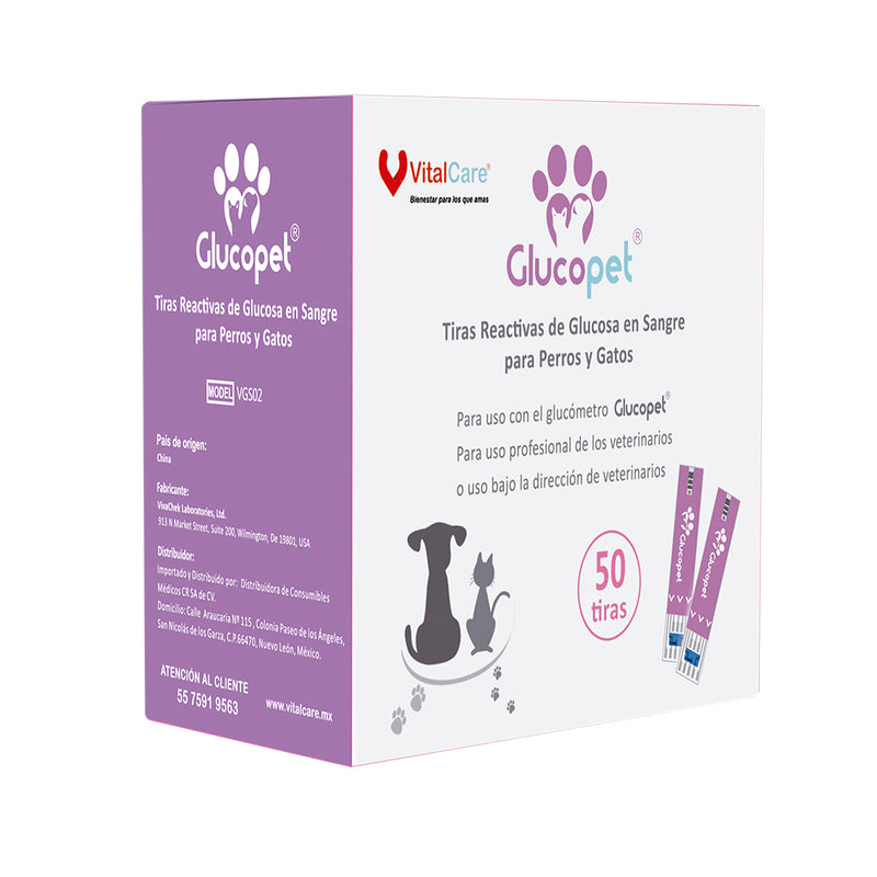 Tiras Reactivas Glucopet 50 piezas