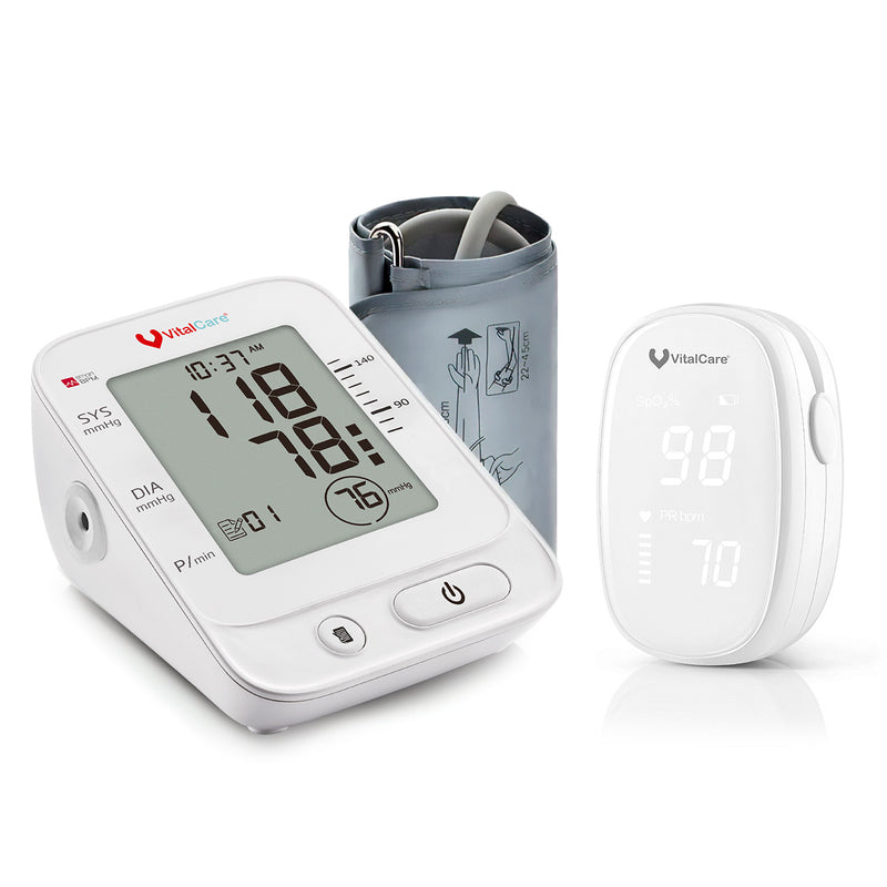 Kit Baumanómetro Digital De Brazo Con Voz + Oxímetro De Pulso