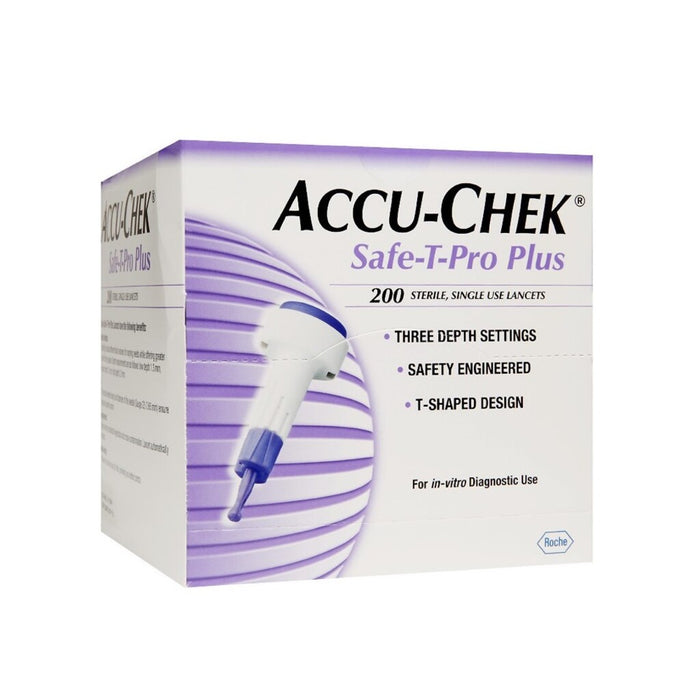 Lancetas Accu-Chek Safe T Pro Plus 200 piezas