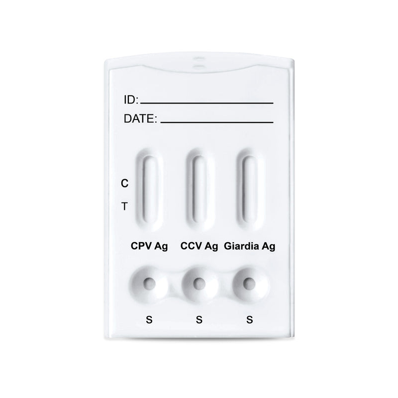 Prueba Canina de Ag Parvovirus + Coronavirus + Giardia Lamblia (CPV+CVV+Giardia)