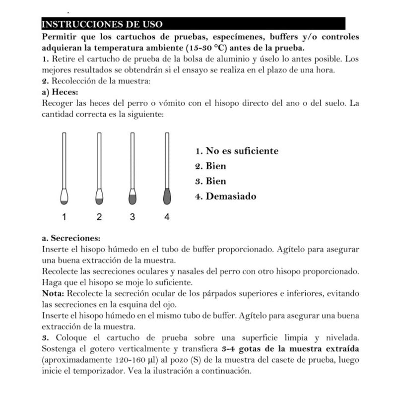 Prueba Canina Ag Distemper + Parvovirus (CDV + CPV)