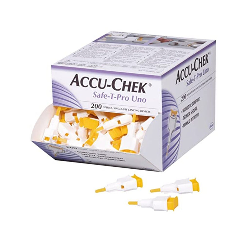 Lancetas Accu-Chek Safe T Pro Uno 200 piezas