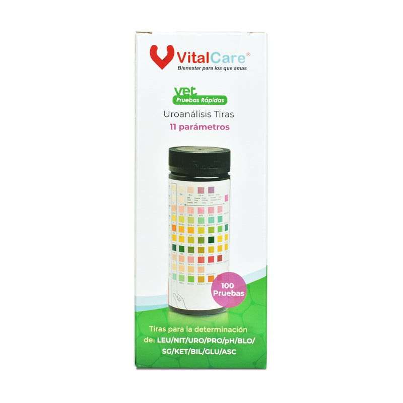 Tiras De Uroanálisis 11 Parámetros Uso Veterinario