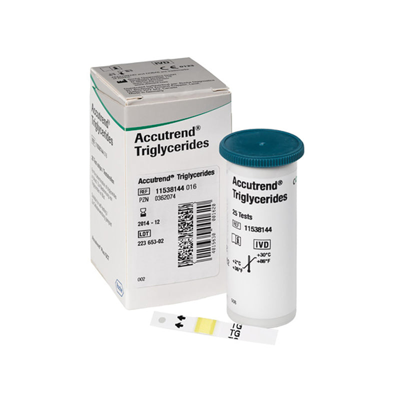 Tiras Reactivas Accutrend Triglicéridos 25 piezas